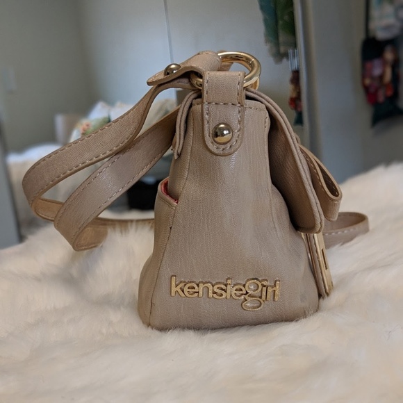 Kensie Girl Beige Mini Bag with Bow - Picture 4 of 5